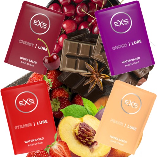 EXS LUBRICANT PRÍCHUŤ intímny gél ústny jedlý SET rôznych príchutí 20ml