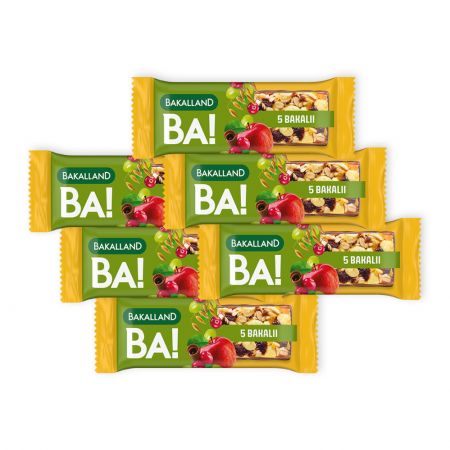 Bakalland Ba! Cereálna tyčinka 5 sušených plodov 6 x 40 g