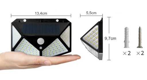 100 LED SOLÁRNE LAMPY SO SNÍMAČOM POHYBU SÚMRAK