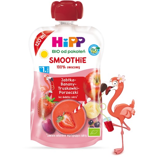 HiPP BIO Smoothie Jablkovo-banánová-trus-porz pena 120ml
