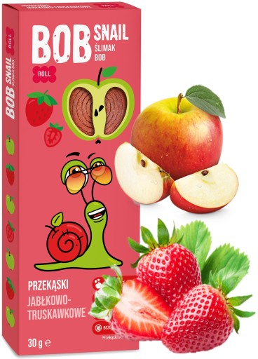 BOB SNAIL Jablkovo-jahodový snack 30g ovocie