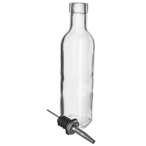 Fľaša OLEJOVÉHO OCTU so skleneným dávkovačom, dávkovačom olivového oleja a octu, 250 ml