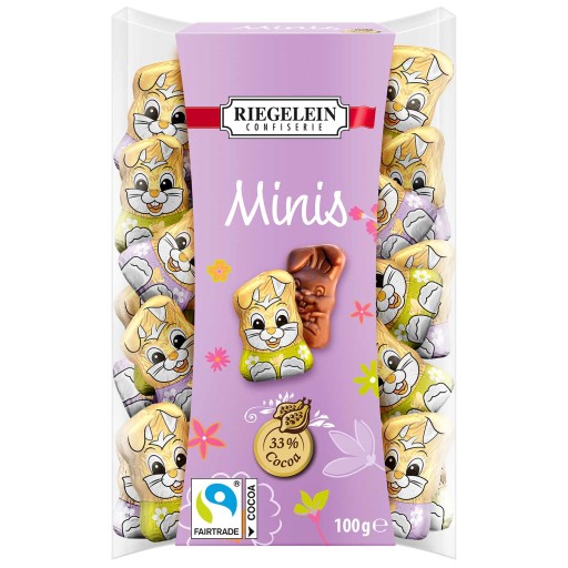 Riegelein čokoládové figúrky Mini zajačik veľkonočný 100g PRÁZDNINY