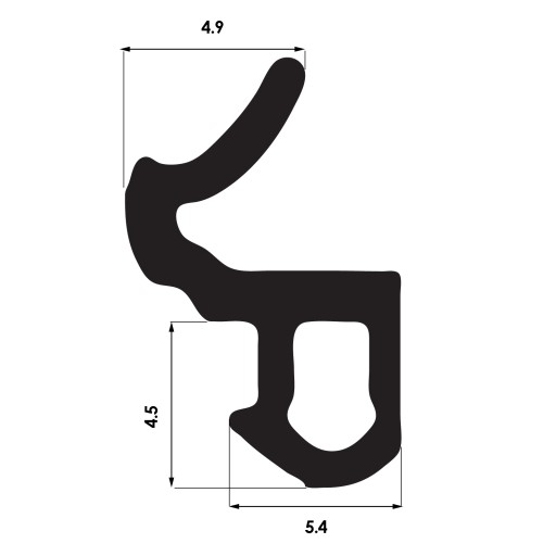 Tesnenie pre PVC okná KBE S-618 - 1m