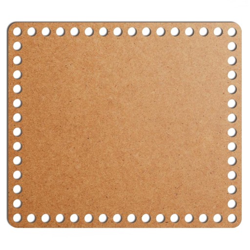 šedý základný košík dno 22x25cm HDF obdĺžnik