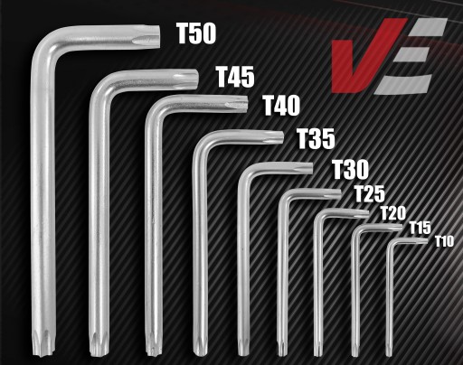 SÚPRAVA SÚŠIMNÝCH KĽÚČOV T10-50 TORX TORXY TORKSY 9e
