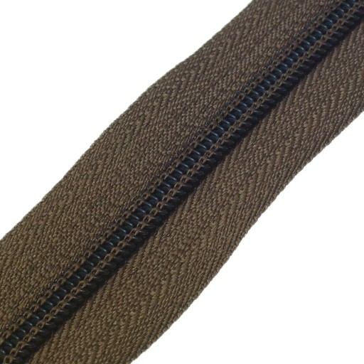 Zipsová páska, hnedý zips, farba 161, 1 METER