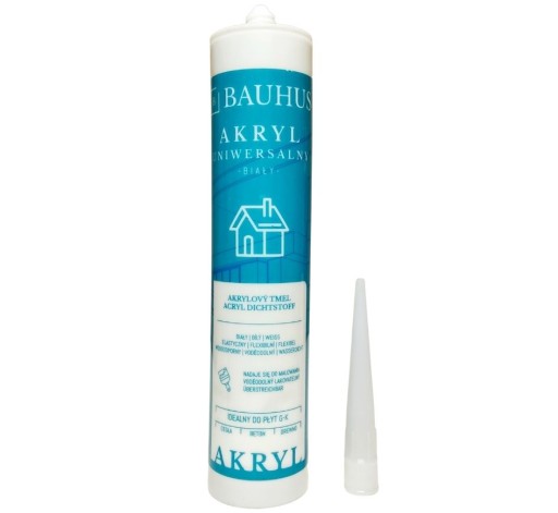 Bauhus Akryl univerzálny stavebný tmel biely 310 ml Varšava