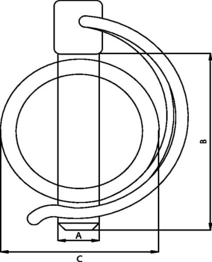 Závlačka pozinkovaná rúrková 8 x 60 mm