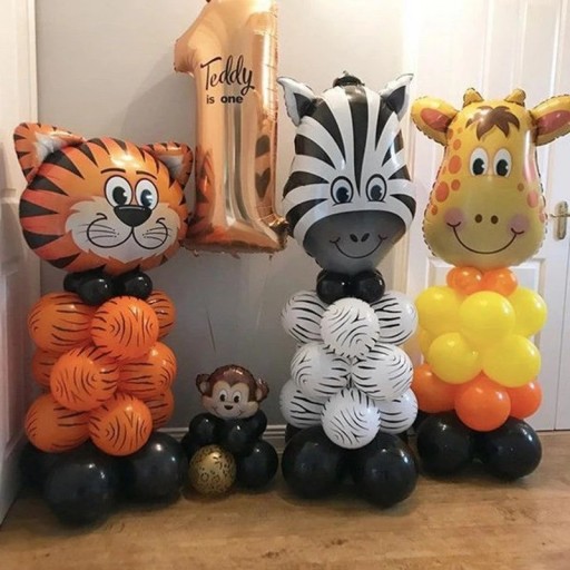 FÓLIOVÉ BALÓNY ZVIERATKÁ SADA FÓLIOVÝCH BALÓNOV SAFARI ZOO BALÓN 5 ks