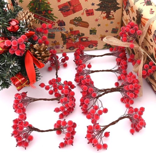 FROST RED UMELÝ Jarabina, 20 ks, ZÁVÄZOK, OZDOBY NA VIANOČNÝ STROMČEK, ČERKY