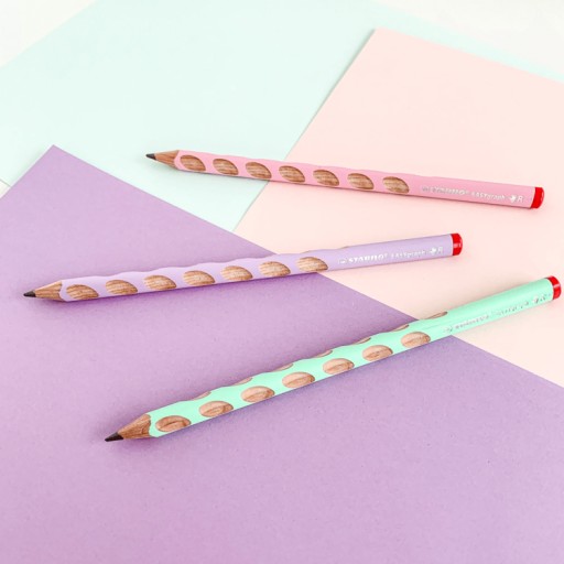 Ceruzka Stabilo Easy Grapy Pastel HB pre pravákov, pastelová tyrkysová