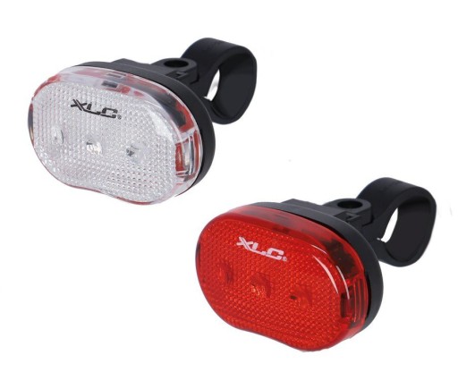Svetlá na bicykel napájané batériami AAA XLC CL-S52, predné + zadné, UNIVERZÁLNE