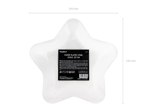 STAR GOLD PAPIEROVÉ TANIERE 23 cm 6 ks.