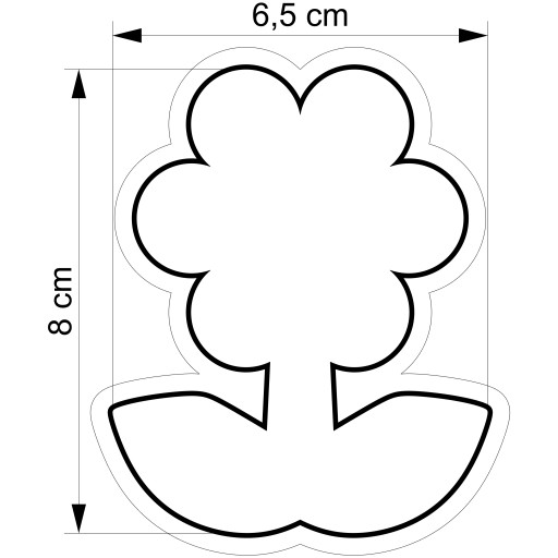 VEĽKONOČNÁ formička Vykrajovač na perníčky EASTER Flower Flower 8cm