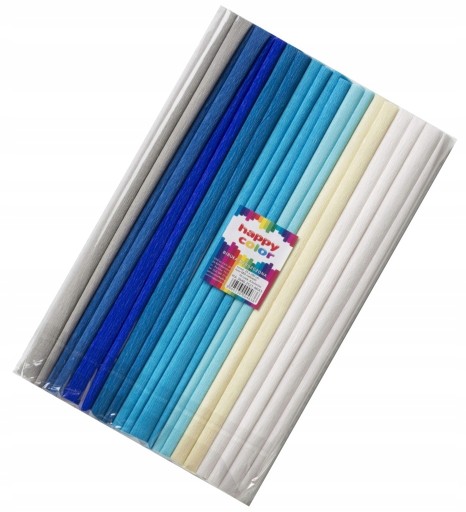 Hodvábny papier Happy Color CRIPPED v tóne BLUE MIX 10 kusov