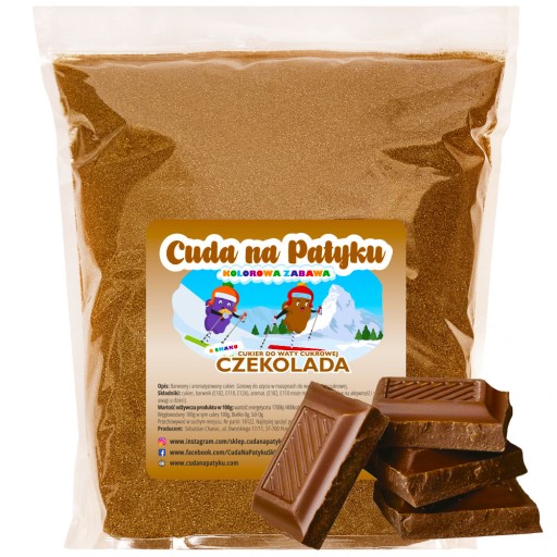 Farebný cukor do stroja na cukrovú vatu s príchuťou ČOKOLÁDA 1KG