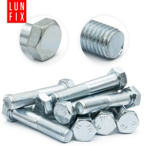 METRICKÉ SKRUTKY M16x80, pozinkované, trieda 8.8, din931 - 1kg
