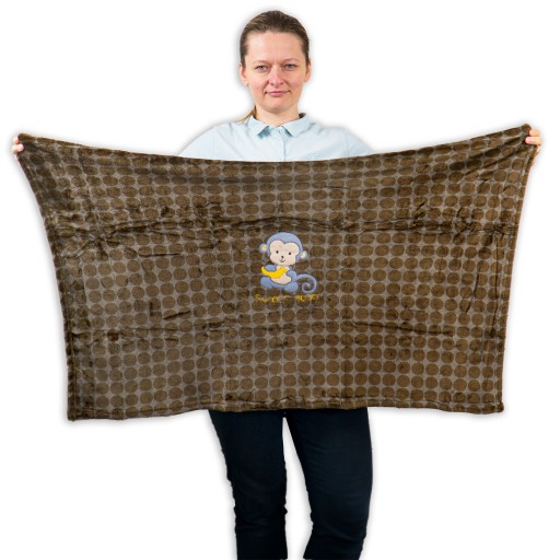 Mäkká deka z mikrovlákna do kočíka s aplikáciou