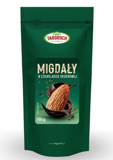 Mandle v tmavej čokoláde 150 g Targroch