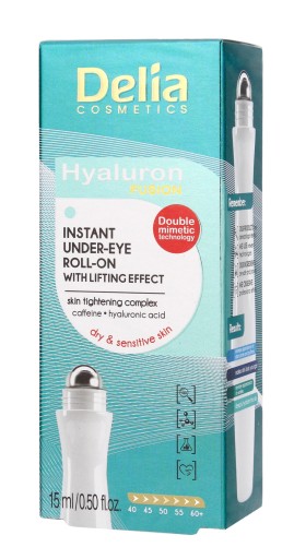 Delia Cosmetics Hyaluron Fusion 50+ očný liftingový roll-on 15 ml