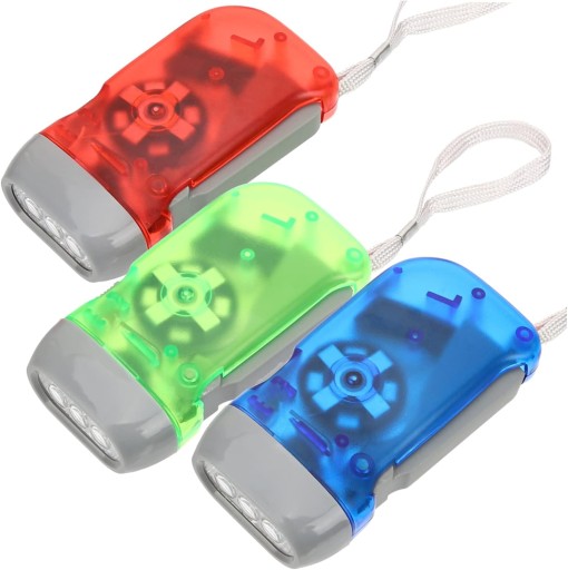 DYNAMO LED 3xLED VRECKÁ TURISTICKÁ KINETICKÁ LAMPA
