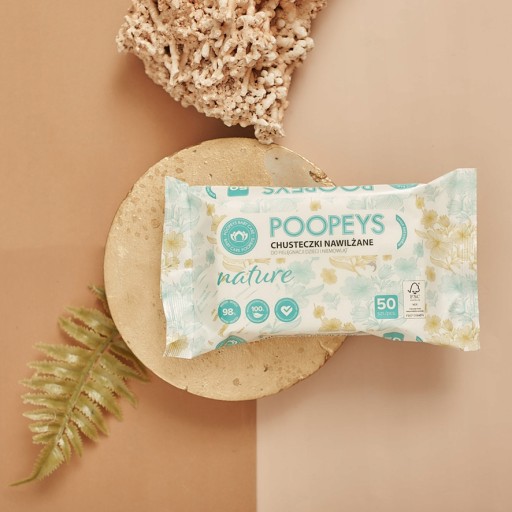 4x Poopeys Vlhčené obrúsky panthenol aloe 97% voda vodné obrúsky 288 ks