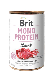 BRIT MONO PROTEÍNOVÁ KONZERVA PRE PSOV jahňacie 400g