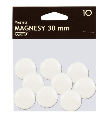 Kancelársky magnet na tabule 30mm GRAND biely 10 ks