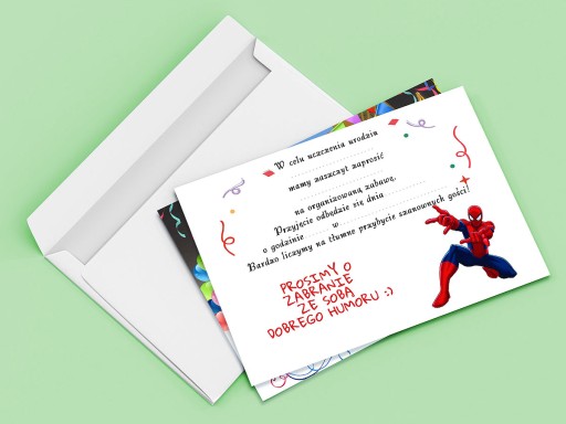 POZVÁNKA SPIDERMAN NA NARODENINY DIEŤAŤA + OBÁLKA ZDARMA