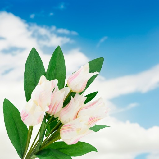 TULIPÁNOVÁ VEĽKÁ KYTICA TULIPÁNOV X9 ružová UMELÉ KVETY TULIPÁNY V KYTICI
