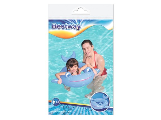 36128 Bestway krúžok na plávanie veľryby RYBA 84x71 cm PRE DETI
