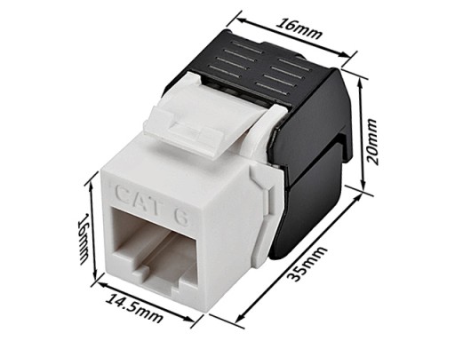 RJ45/8P8C zásuvka kat.6 UTP typ KEYSTONE beznástrojové kontakty LSA DIGITUS