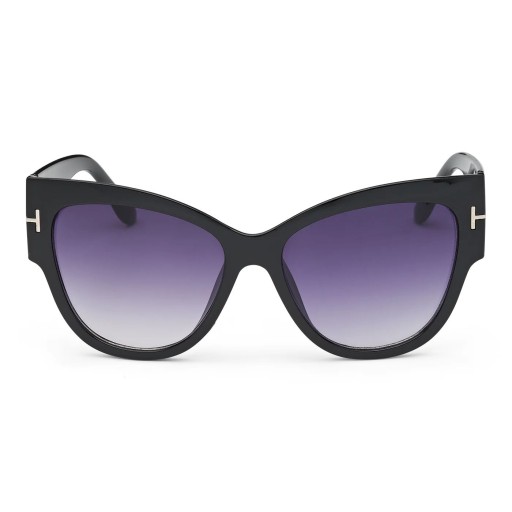 Dámske slnečné okuliare typu cat eye, retro čierne, módne