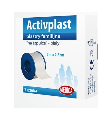 Náplasti Medica Activplast v rolke, biele, 1,25 cm x 5 m