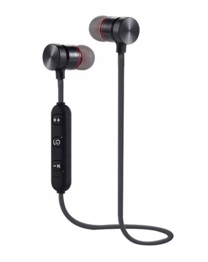 BEZDRÔTOVÉ ŠPORTOVÉ SLÚCHADLÁ BLUETOOTH DO UŠÍ NA BEŽANIE MIKROFÓNU