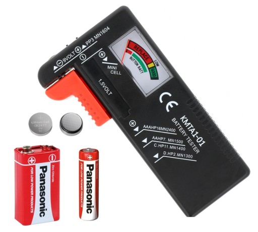 TESTER METER NA BATÉRIE AAA AA 9V
