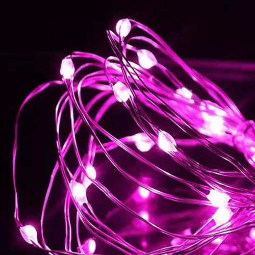 KORKA NA FĽAŠU 20 LED drôtených lámp Vianočný stromček Ružová 124