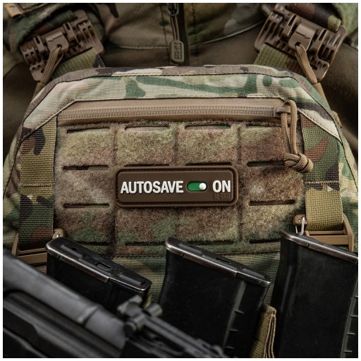 Autosave nášivka so znakom PVC Coyote M-Tac