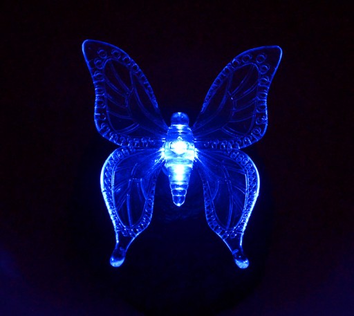 LED solárne svietidlo BUTTERFLY DRAGONFLY na kameni RGB P-605