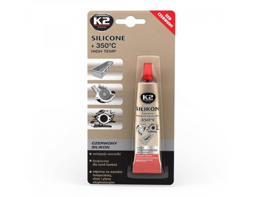 K2 B2450 SILIKÓN ČERVENÝ. BL.21G vysoká teplota 35