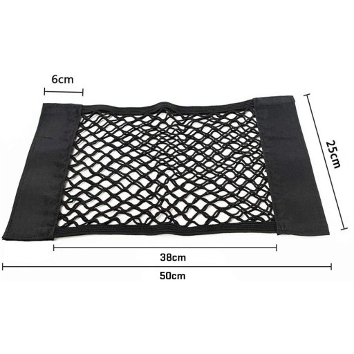 2x ORGANIZÁTOROVÁ SIEŤ S VRECKOM NA VELCRO DO KUFORU AUTA SILNÁ KAPACITA 50x25