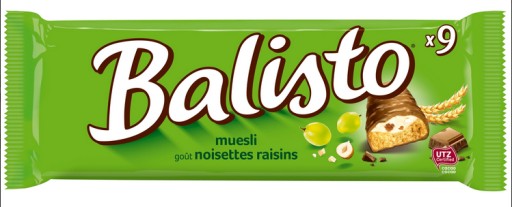 Balisto Muesli Noisettes Tyčinky hrozienok 9 ks 166,5g