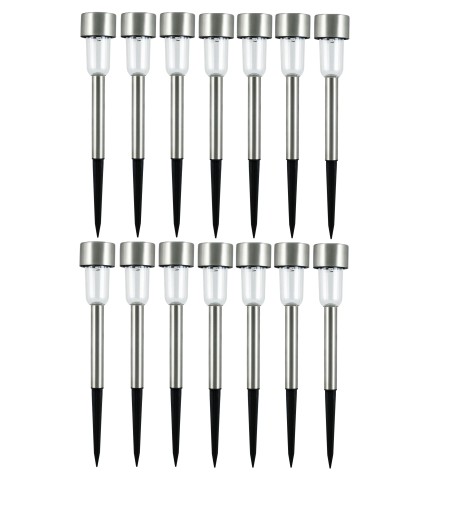 Polux vstavaná solárna lampa strieborná 29,7 cm 1 ks.