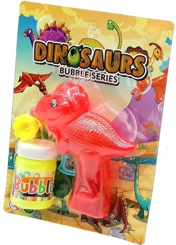 ŽIARIACE BUBLIČKOVÉ PISTOLE MYDLOVÉ BUBLINY DINOSAUR LED STROJ