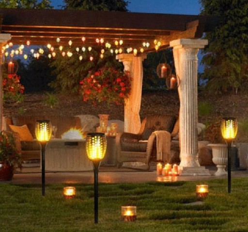 SOLÁRNA LAMPA FLAME LED GARDEN 61CM XXL