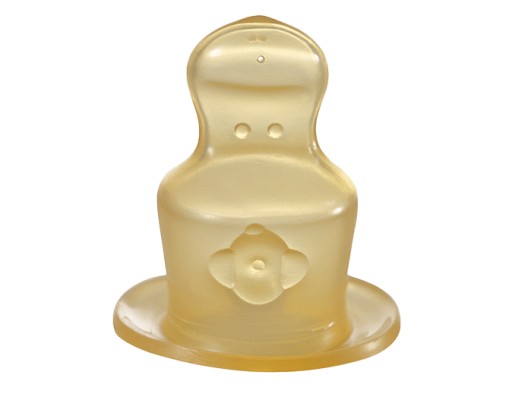 štipec Anatomický cumlík na fľašu, prietok M, latex, 0-6m, 2 ks