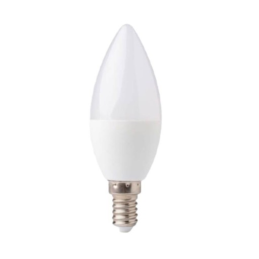 LED žiarovka na sviečku E14 5W C37 studená biela
