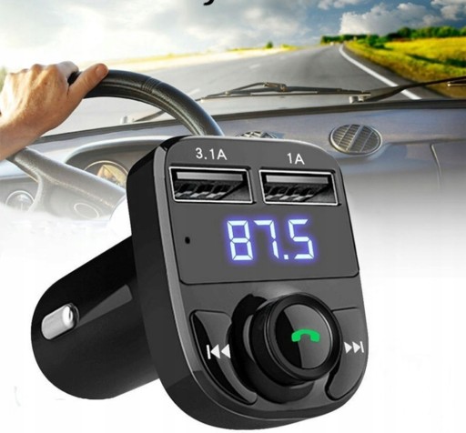 FM TRANSMITTER SD MP3 BLUETOOTH NABÍJAČKA 2xUSB 3.1 1.1 SÚPRAVA TELEFÓNU