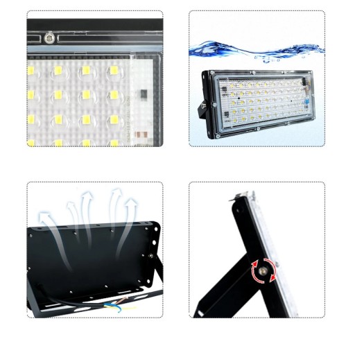 HALOGÉNOVÁ LAMPA 50W REFLEKTOR SVETLA 4500lm